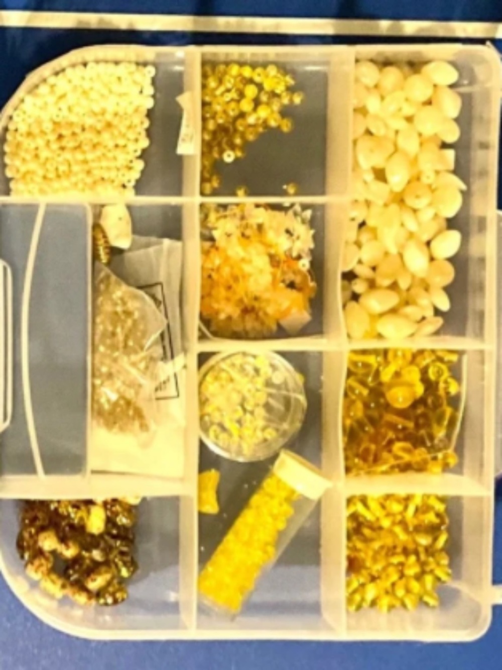 Jewelry Making Storage Case filled with beads, bicone, round, glsss, crystals +